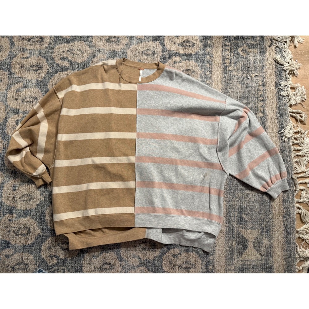 Free People Uptown Stripe Pullover Sweater Size Medium‎ NWOT